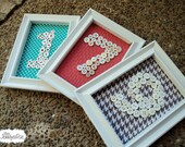 Framed Button Table Numbers...Custom Colors