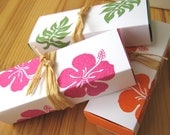 RESERVE FOR BREANNA 2 dz.Tropical Hibiscus Island Style Wedding Favor Boxes, Hawaii Wedding Favor