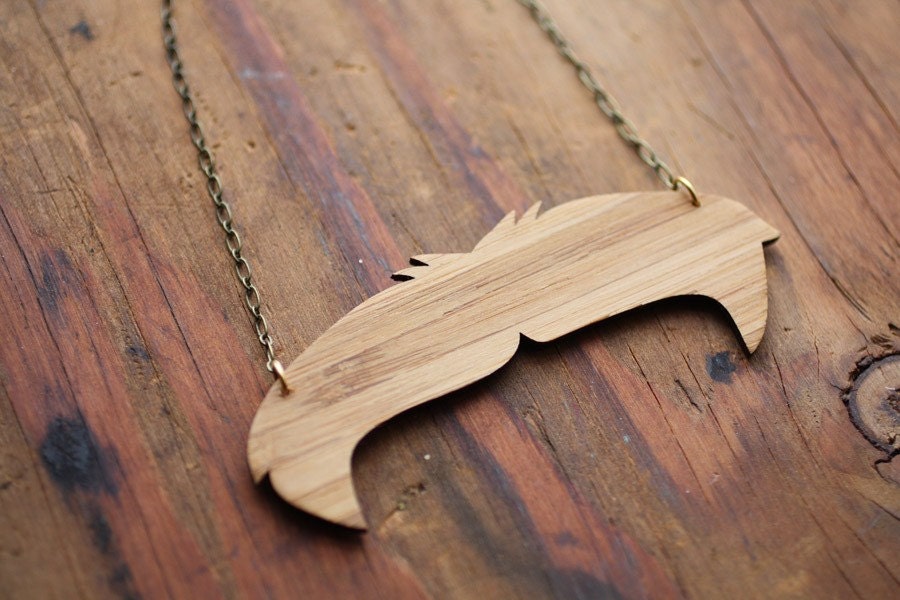 Reversible Tom Selleck Mustache Necklace