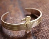 Vintage Copper or Brass Thunderbird Bracelet - Native Inspired Eagle