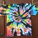 Organic Youth Tie Dye T-shirt - Midnight Rainbow Swirl - Size YOUTH LARGE (14-16) - Ready to Ship