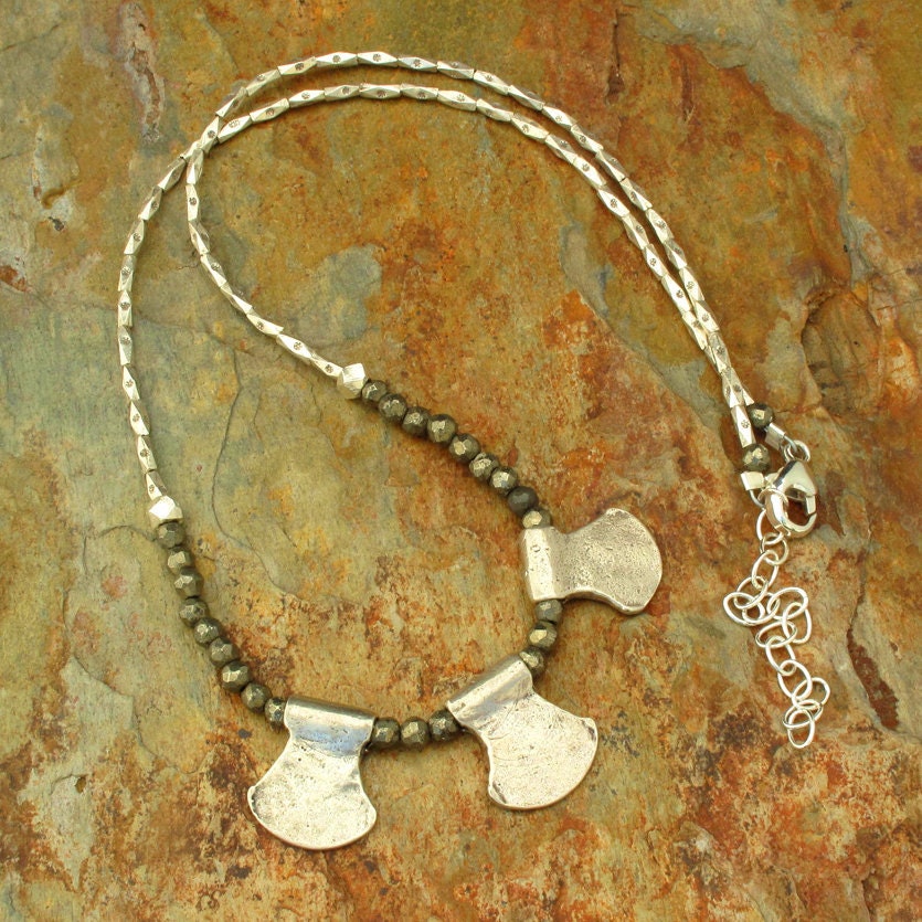 Pyrite Fine Silver Necklace - Myanmar