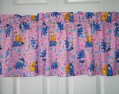 Handmade custom Eeyore Pooh  flowers window valance