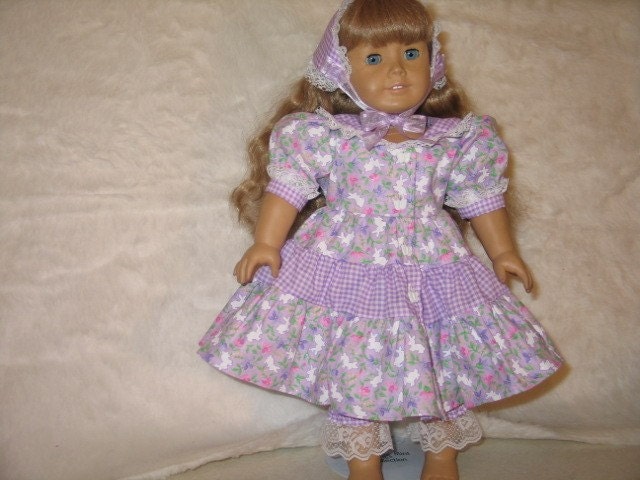 3-TIERED LITTLE BUNNIES  DRESS FOR AMERICAN GIRL DOLL CLOTHES