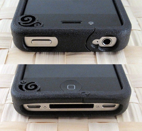 MADE TO ORDER (5-8 weeks) Designer iPhone 4S & 4 Victorian Filigree Swirl Puzzle Case (3D printed Nylon) - 5 color options