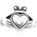 Claddagh Sterling Silver Vintage Ring - Size 8 - InVintageHeaven