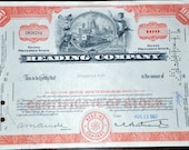 Vintage Reading Railroad Stock Certificate...100 shares