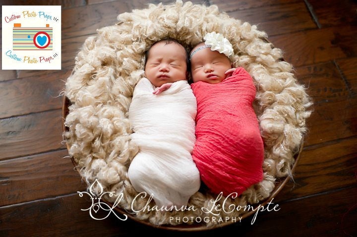 Ivory Bone Cheesecloth Newborn Baby Wrap Photography Prop (SwaDDLinG and HAnGinG VideOs) Newborn Photography Props, Baby Props - 6 Ft Long