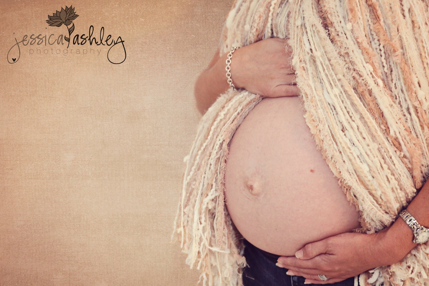Creamy Ivory Yarn Fringe Baby Blanket Photography Prop 20" x 20" (OpENs to 3 FeeT) Natural Organic Colors, Newborn Baby, Maternity, Pet