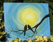 Love Birds in the Sun - Original Acrylic Painting