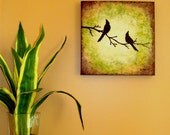 Cardinals Two. Original Acrylic Painting