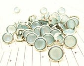 48 Light Blue Cowgirl Snaps Pearl Prong Western Snaps