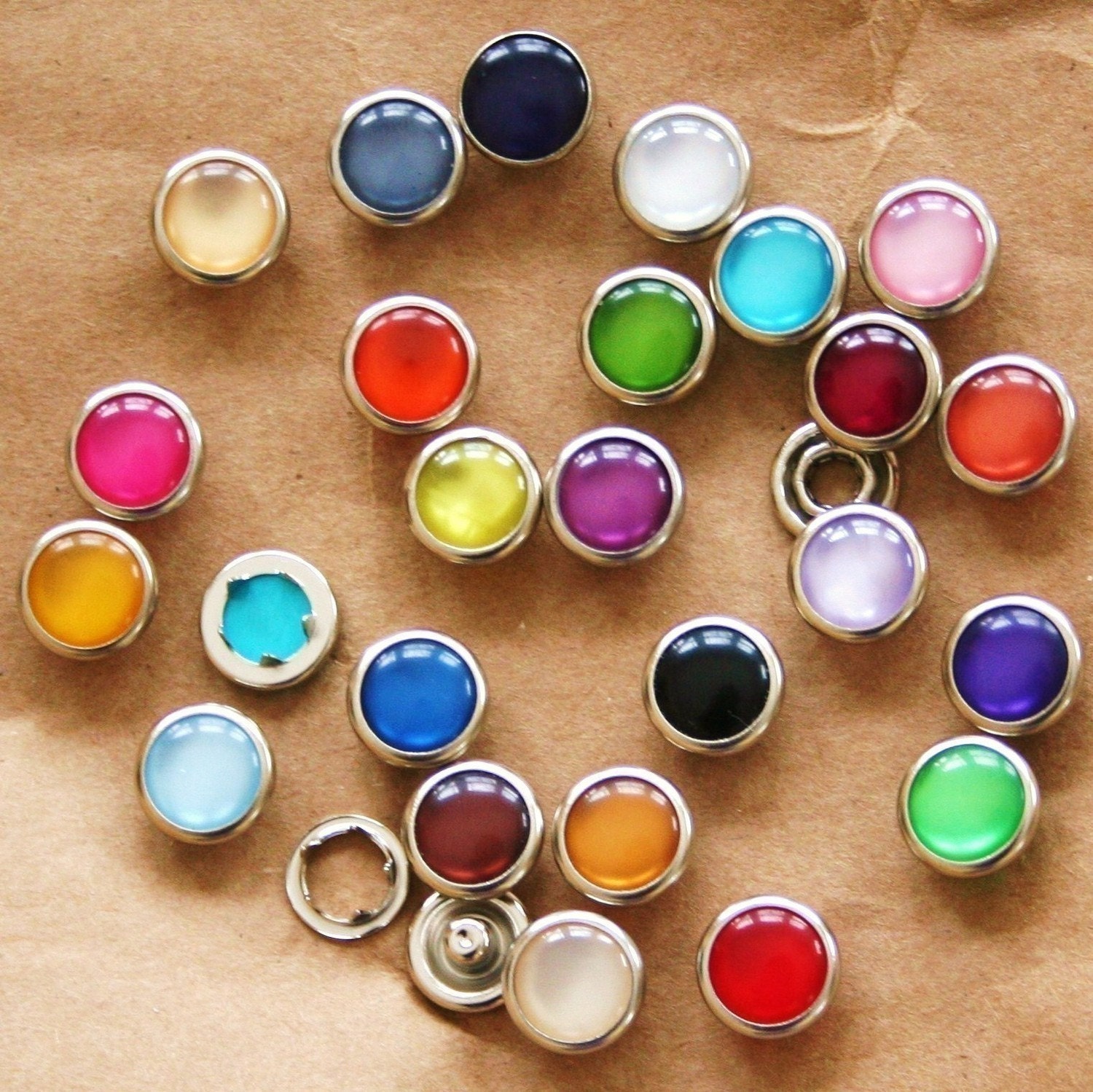 48 Cowgirl Snaps Mix and Match Pearl Prong Western Snaps