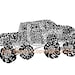 Monster Truck Word Art Calligram or Typography Drawing, Monster Jam Monster Truck Art Print, Grave Digger Art