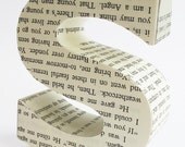 Read me - any letter from repurposed book page Made-to-order