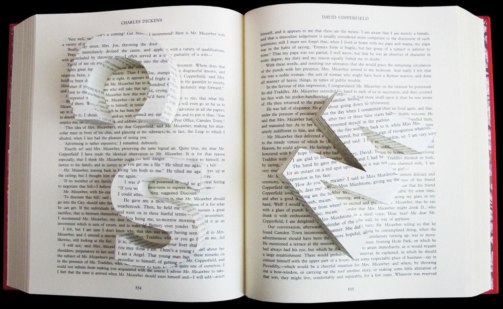 Great S-pectatons - 3D letter S from repurposed book