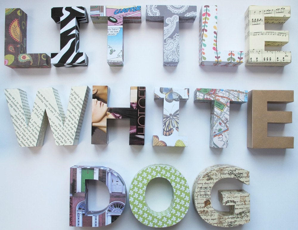 Great S-pectatons - 3D letter S from repurposed book