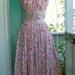 Gorgeous Vintage 50s Dress in Pink & Green Print