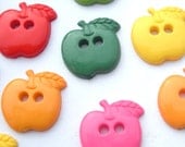lucky 21 'Apple for my teacher' novelty buttons - cute and colourful