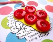 Cherry Soda buttons -  set of 5
