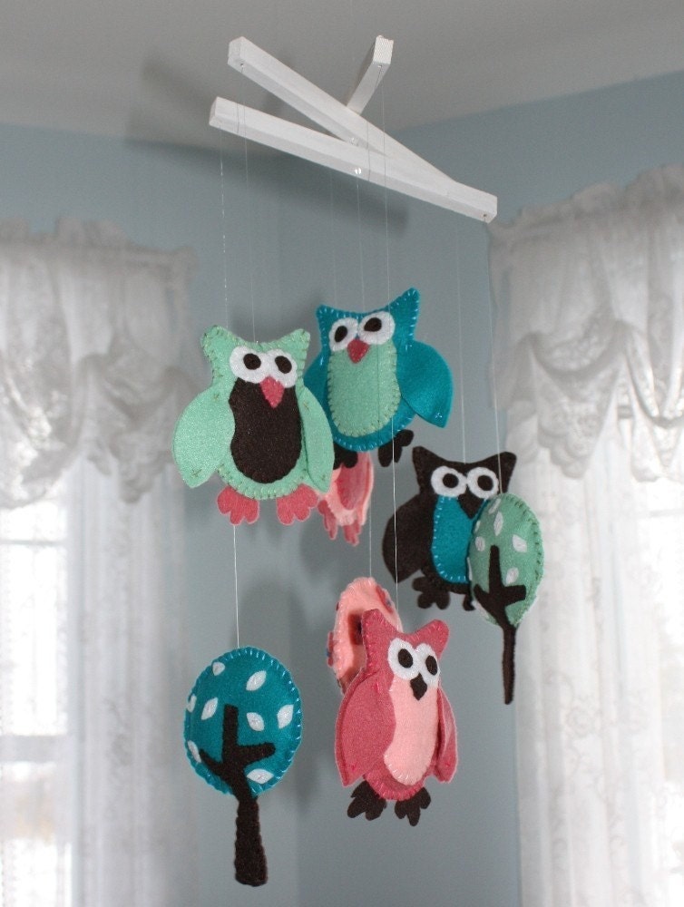 Owl Mobile for Girls Bedroom Nursery