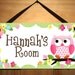 Owls Love Birdies Girls Nature Forest Photo PICTURE FRAME for Kids Bedroom Baby Nursery