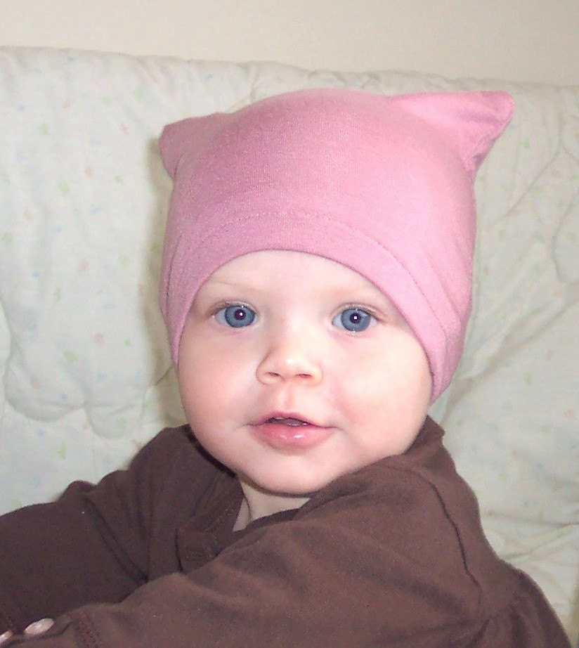 SALE - the cutest little hat - orchid pink (bamboo organic cotton) - newborn size
