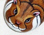 Hamster, small animal, garden rodent, pocket pet rock, handmade, show and tell, moss terrariums, handpainted rocks by Rockartiste on Etsy