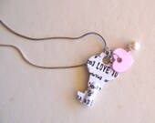 vintage skeleton key necklace - key to love - vintage & recycled jewelry