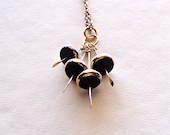 Calder necklace - 4 big dots - mid century modern - vintage & recycled jewelry