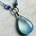 Blue Chalcedony Necklace, Apatite, Iolite, Oxidized Sterling Silver - Tranquility by CircesHouse on Etsy