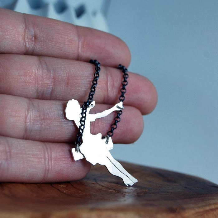 Made to Order - Original Sterling Silver Swinging Pinup Girl
