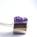 Slices - Amethyst Slice and Sterling Silver Necklace - OOAK