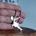 Sterling Silver Swinging Pinup Girl Necklace
