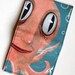 Octopus Vinyl Wallet - Orange and Aqua
