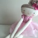 Ballerina rag doll - plush toy cloth doll ballerina in pink tutu