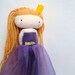 rapunzel rag doll - fairy tale princess doll cloth made to order