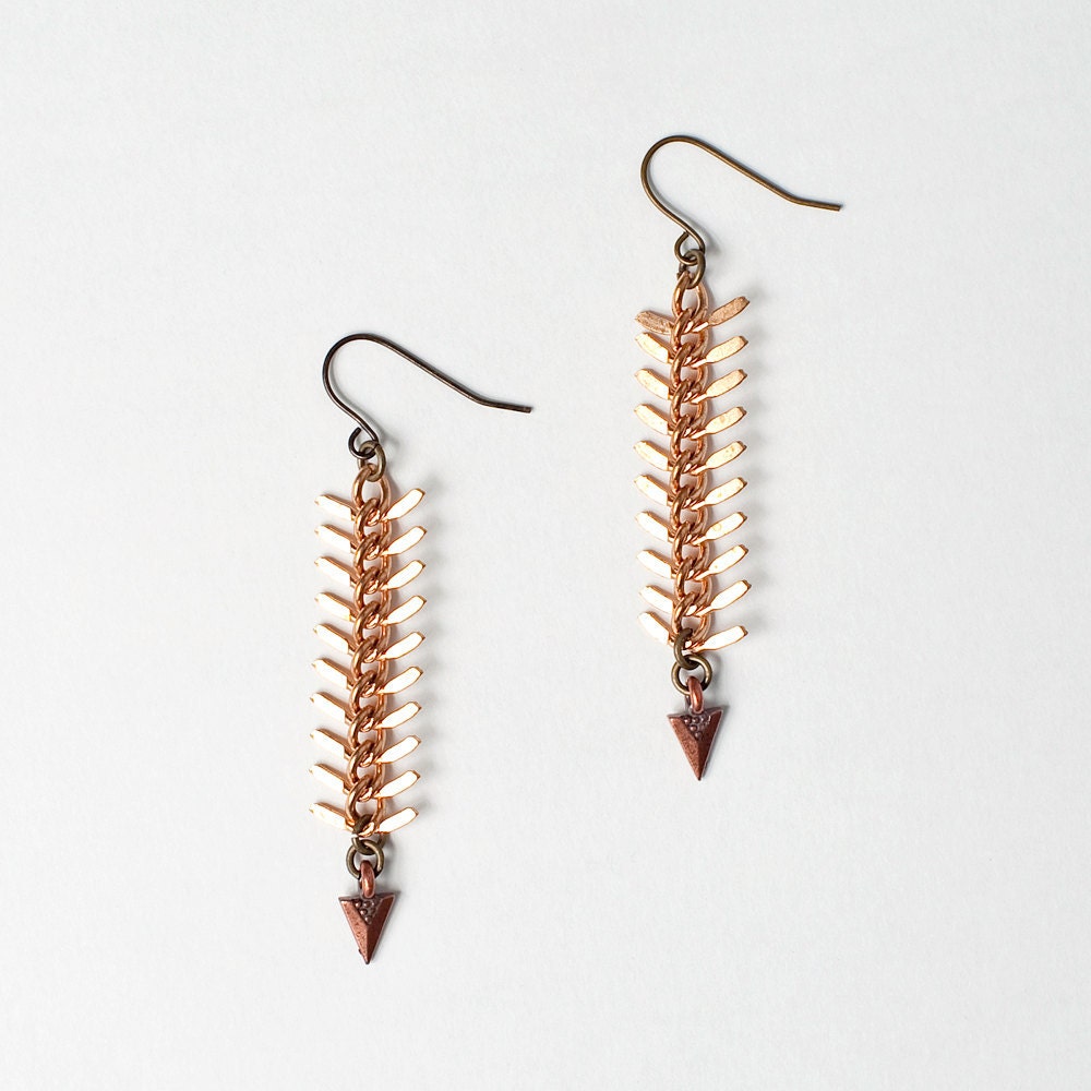 Brass Arrow Earrings