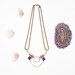 New - Multi Colored Bib Necklace on a Vintage Brass Snake Chain - Last One