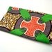 African wax print fat quarter 100% cotton (Orange buttons)