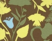 SALE - 1 Yard Sugar Pop Woodsy on Chocolate by Liz Scott for Moda