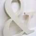 Wood AMPERSAND Sign - 15 inches - Creamy Off-White - Wedding Decor - Mr. & Mrs. - Photo Prop - Typography - Save the Date