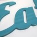 Wood Eat Sign - Painted Turquoise - Distressed - Retro Wood Wall Decor -Kitchen - Diner - Restaurant