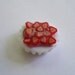 Kawaii Strawberries and Cream White Fruit Tart with pink cream