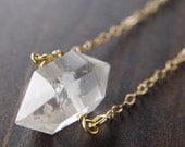 Herkimer Diamond Gold Necklace
