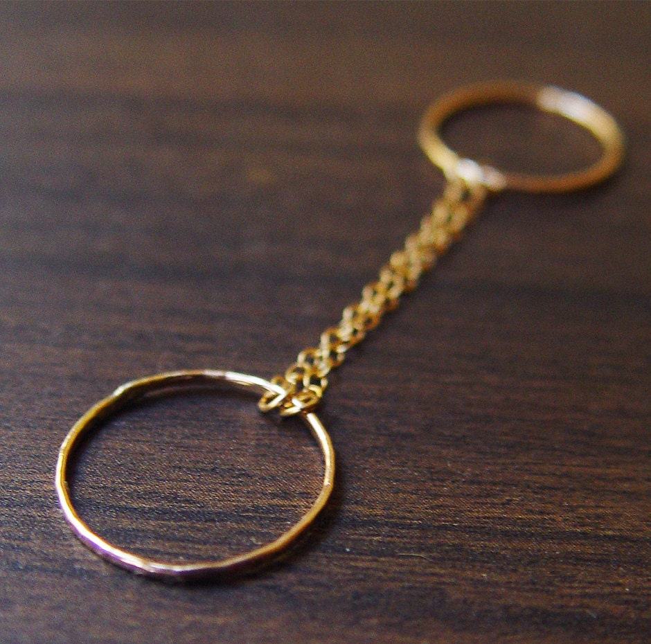 Gold Chain Double Ring