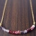 Multi Sapphire Rondelle Necklace 14K Gold