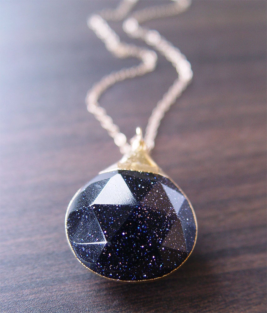 Midnight Sunstone Gold Necklace - Limited Edition