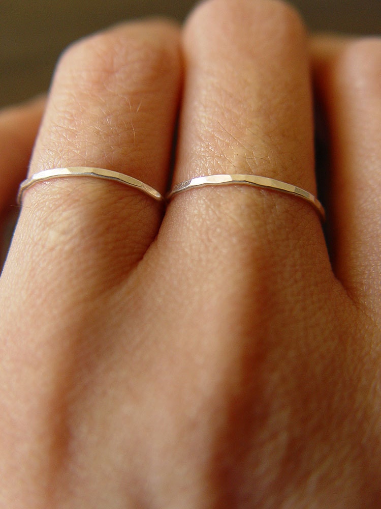 Delicate Silver Double Ring
