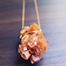 Orange Aragonite Gold Necklace